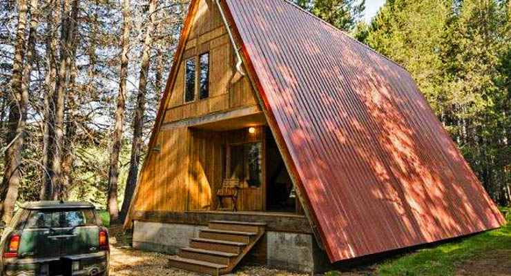 Casa prefabricada alpina estilo cabaña