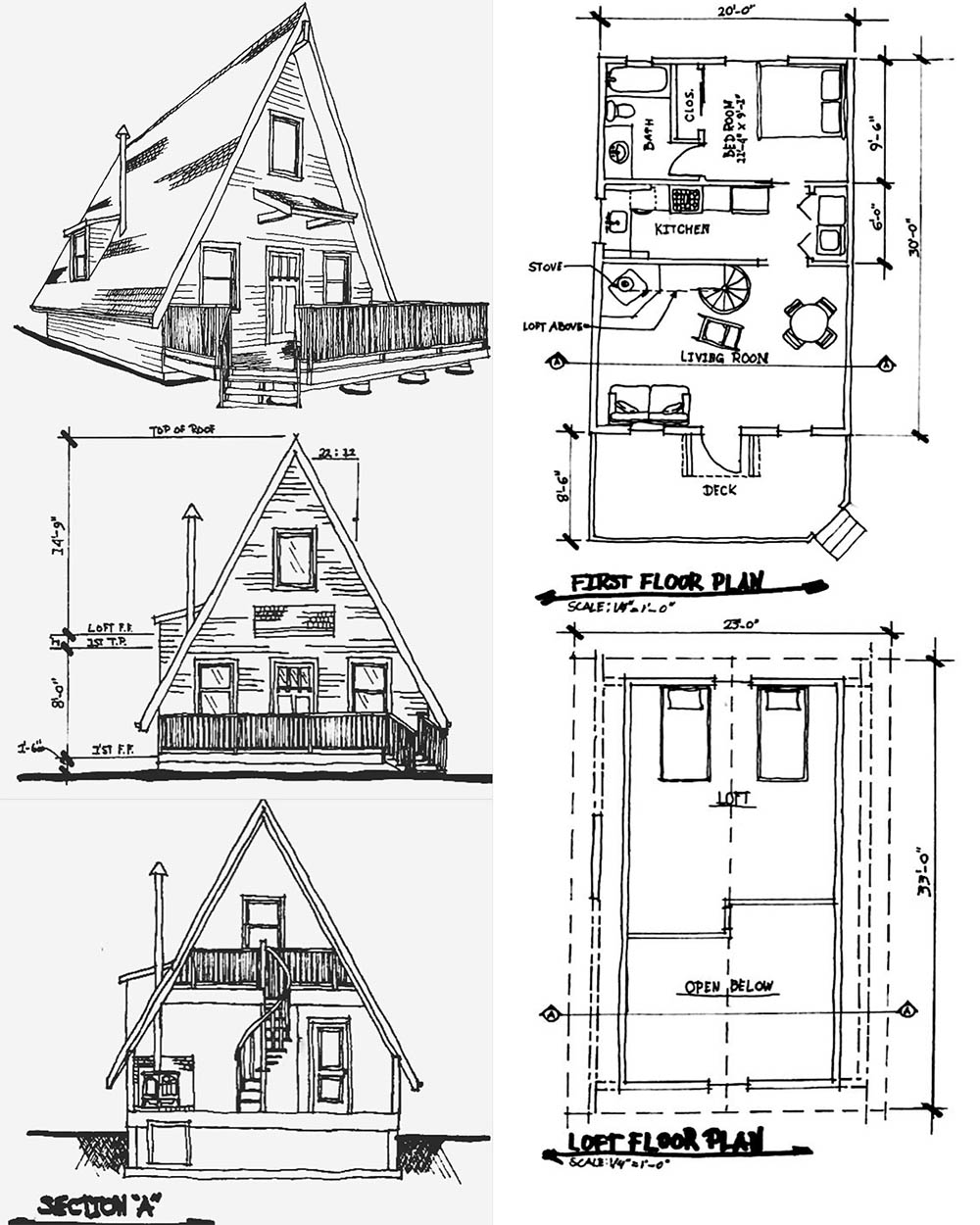 Medidas de una casa alpina prefabricada completa