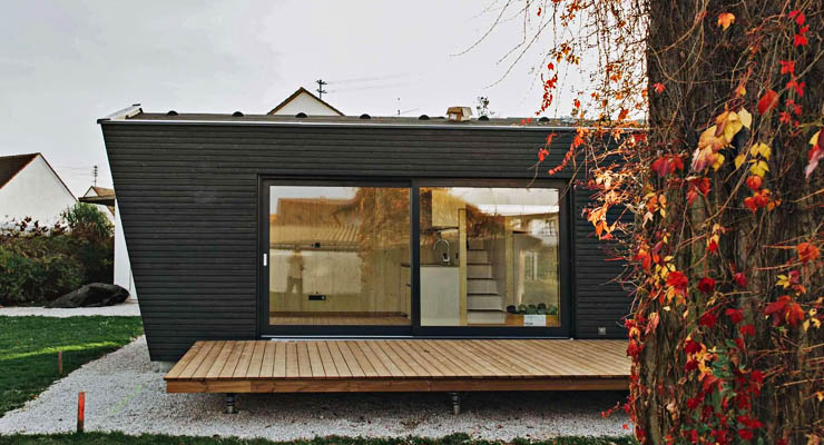 Casa prefabricada minimalista con entrepiso