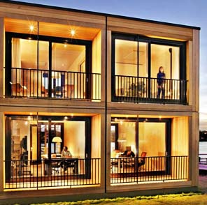 Housing construido como casa modular