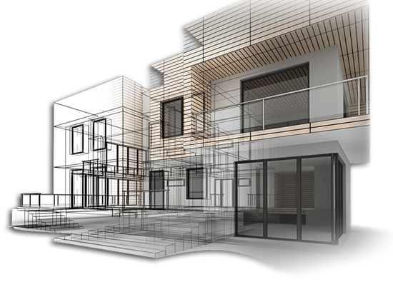 Maquetación en 3D de una casa prefabricada de 2 pisos