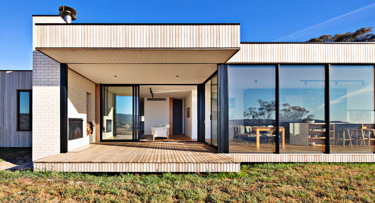 Casa prefabricada en Avilés con living vidriado